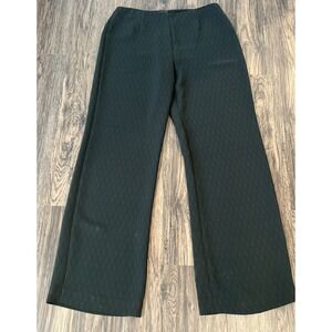 Yansi Fugel High Waist Straight Leg Microfiber Trouser Pants Bottle Green Sz 12